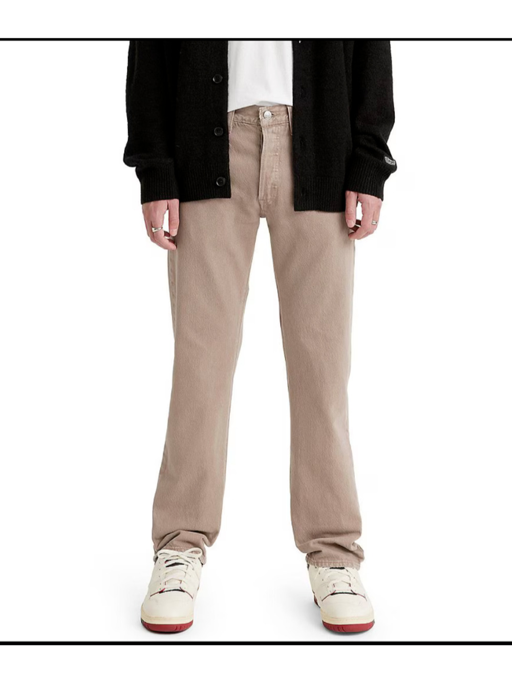 NEW Levi's Mens 501 Original Fit Button Fly Non-Stretch Jeans Beige Size 38 X 34 - Picture 1 of 7